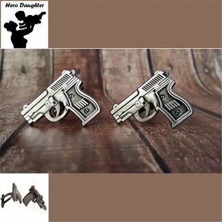 Запонки пистолет. Подарок мужчине,летчик, свадьба