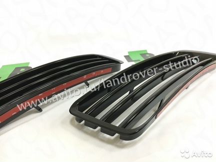 Накладки противотуманных фар range rover 13 черные
