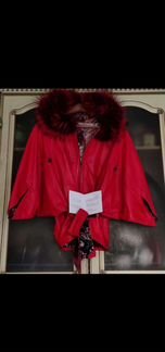 Куртка кожаная с капюшоном bizzon