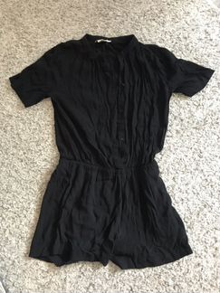 Комбинезон 42 размер черный шортами шелк+ вискоза