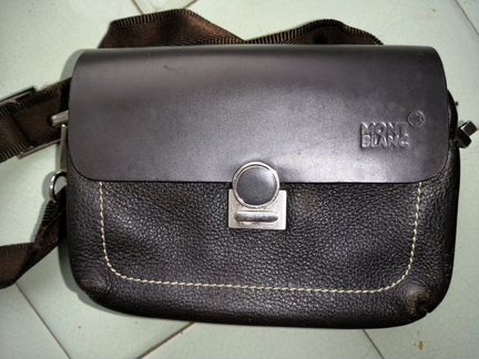 Мужская кожаная сумка на пояс