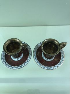Кофейная пара из фарфора