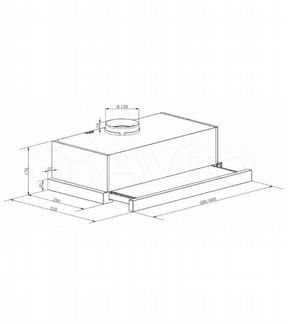 Вытяжка для кухни 60 см новая lex