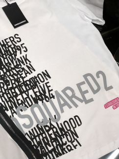 Dsquared2 футболка с диагональной молнией белый