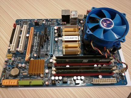 Комплект на LGA775 (mb+cpu+ram+кулер) за 3тыс