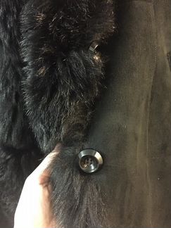 Дубленка ягнёнок чёрная