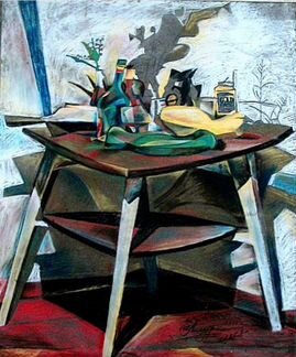 Картина. Ирина Лимур. Утро в мастерской. (пастель)