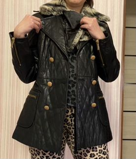 Кожаная куртка с шиншиллой