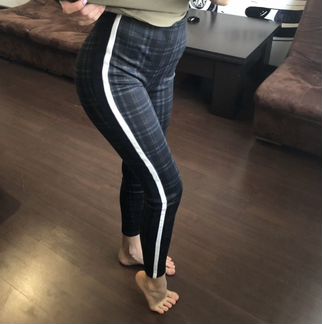 Лосины почти новые Zara в клетку