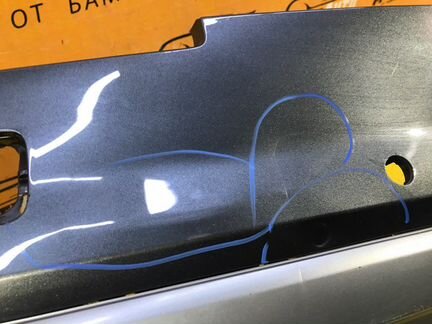 Юбка бампера задняя Audi Q7 4M 2015-2019