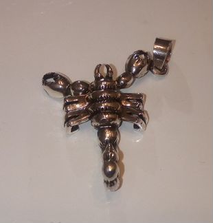 Подвеска Скорпион и цепь 65 см серебро 925 пр 24 г