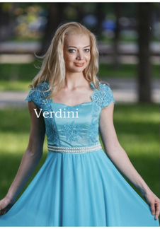 Платье вечернее мята фиолетовый нарядное новое