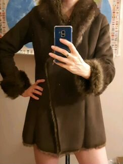 Дубленка куртка monsoon эко мех замша сезон зима