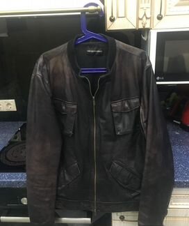 Куртка кожа Emporio Armani