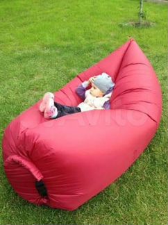 Надувной лежак lamzac (ламзак) Розовый