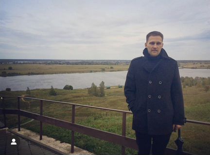 Мужское двубортное пальто