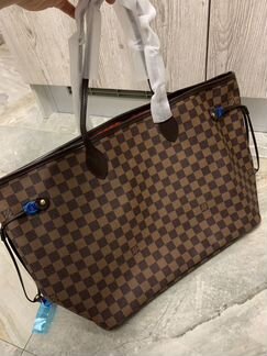 Женская сумка Louis Vuitton Neverfull шашка 32 и 4