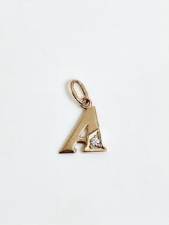 Золотая подвеска с фианитом «А»