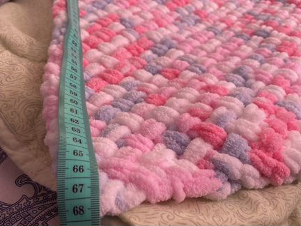 Вязаный плед ручная работа 68/64