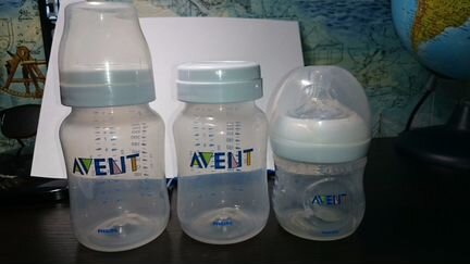 Бутылочки avent 260ml -2штуки и 125ml