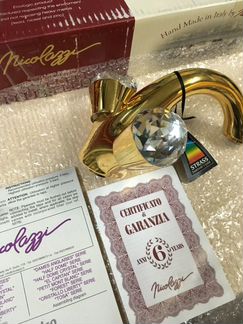 Смеситель для раковины Nicolazzi Золото swarovski