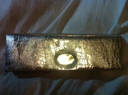 Сумка-клатч серебристый новый