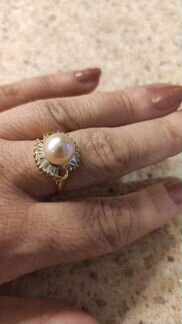 Кольца с натуральным жемчугом