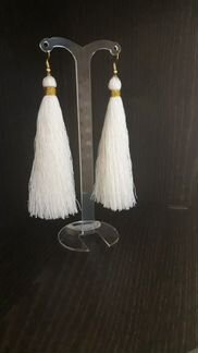 Серьги-кисточки.Ручная работа