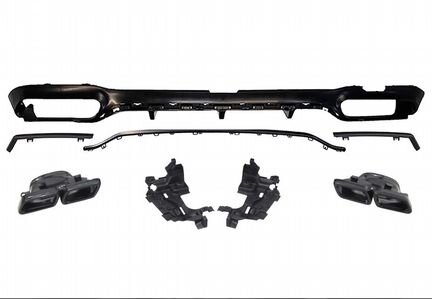 Диффузор под окрас с насадками на глушитель 6.3 AM