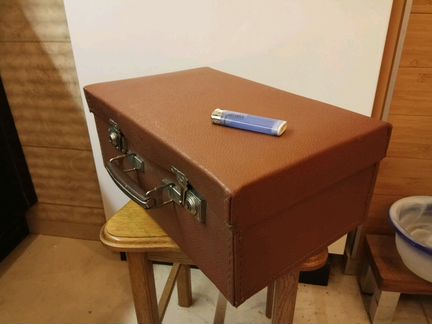 Чемоданчик коленкоровый антикварный из 50-60-х