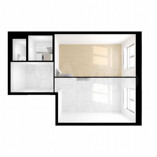 1-к квартира, 43.6 м², 8/17 эт.