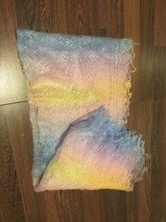 Пуховый платок козий пух паутинка