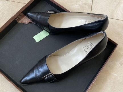 Туфли чёрные,кожаные