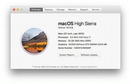 Apple iMac 27 late 2012