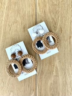 Серьги плетеные