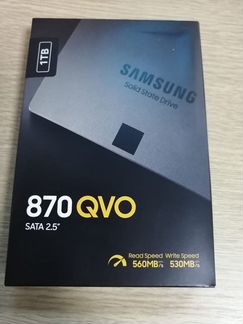 SSD накопитель samsung 870 QVO MZ-77Q1T0BW 1тб,2.5