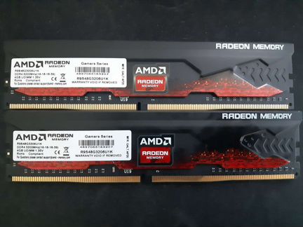 Оперативная память ddr4 2x8GB AMD radeon