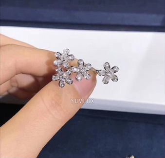Van Cleef золотое кольцо с бриллиантами 0.88 ct