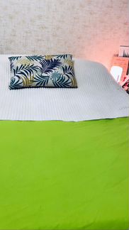 Покрывало плед одеяло мини зелёное Hoff