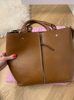 Сумка zara натуральная кожа